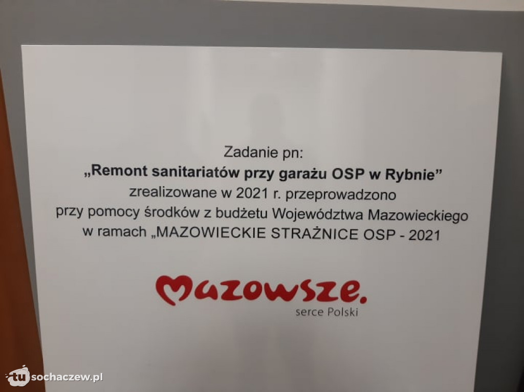Gmina Rybno: Zakończono remont sanitariatów w OSP Rybno