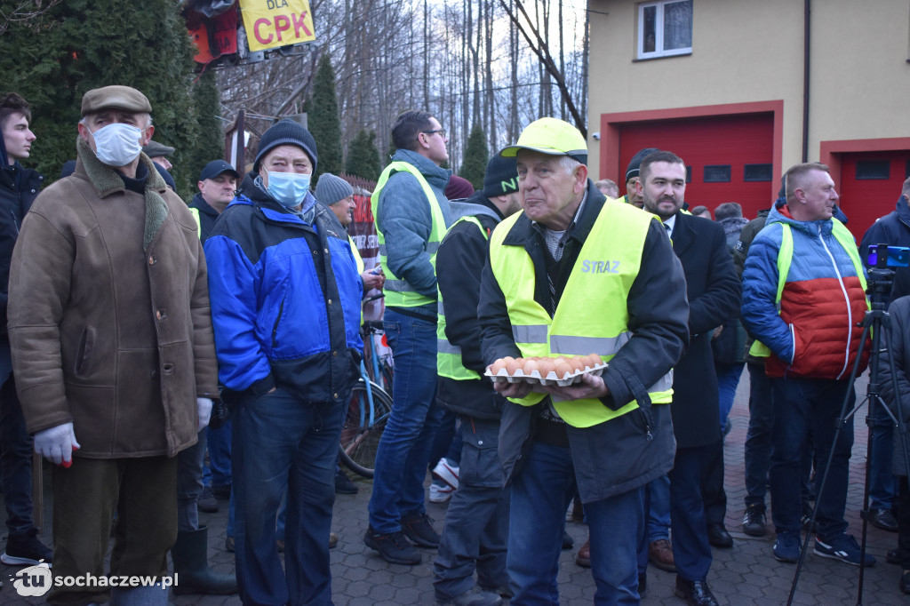 Protest przeciw CPK w Baranowie