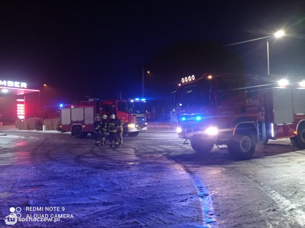 Pożar ciężarówki w Giżycach