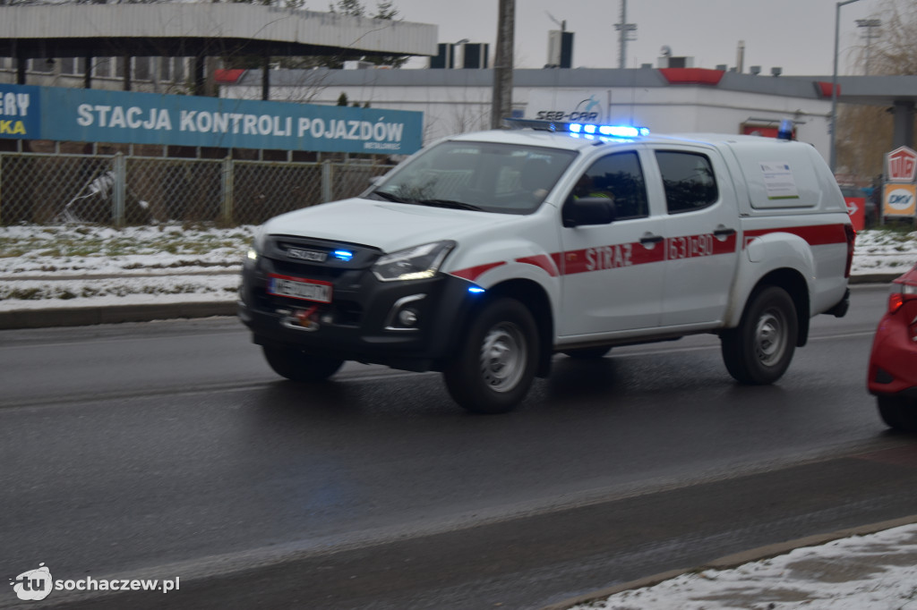 Zderzenie samochodów na Warszawskiej