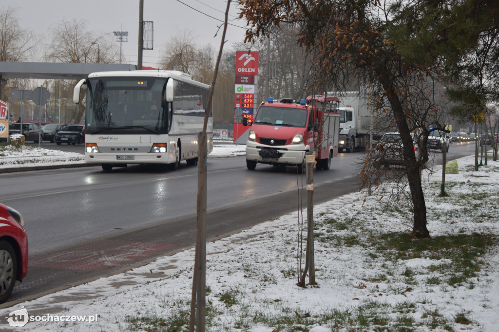 Zderzenie samochodów na Warszawskiej
