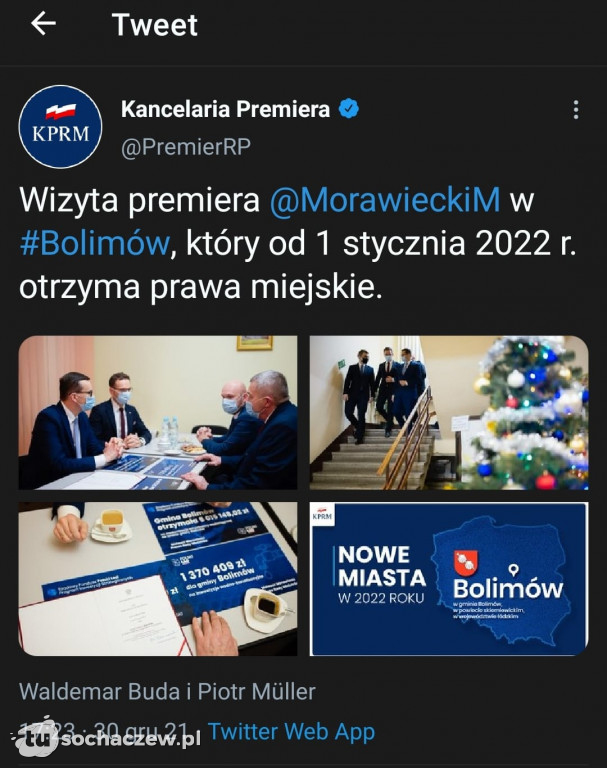 Bolimów miastem