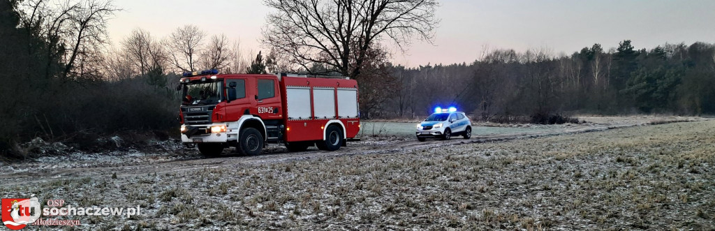 Pożar osobówki w Marysinie