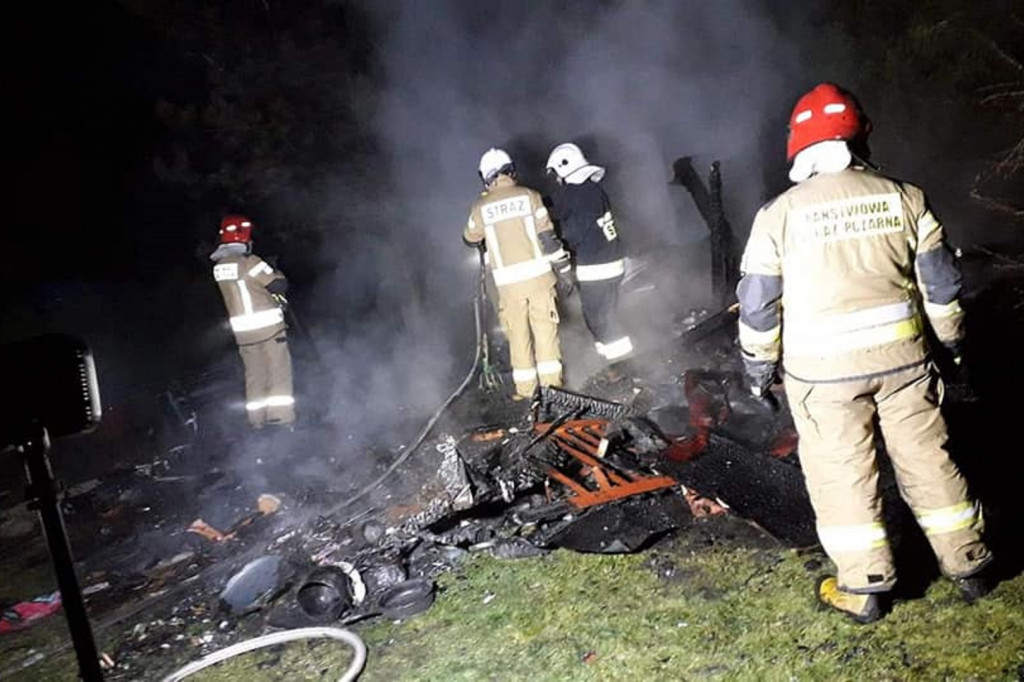 Pożar domu letniskowego w Plecewicach