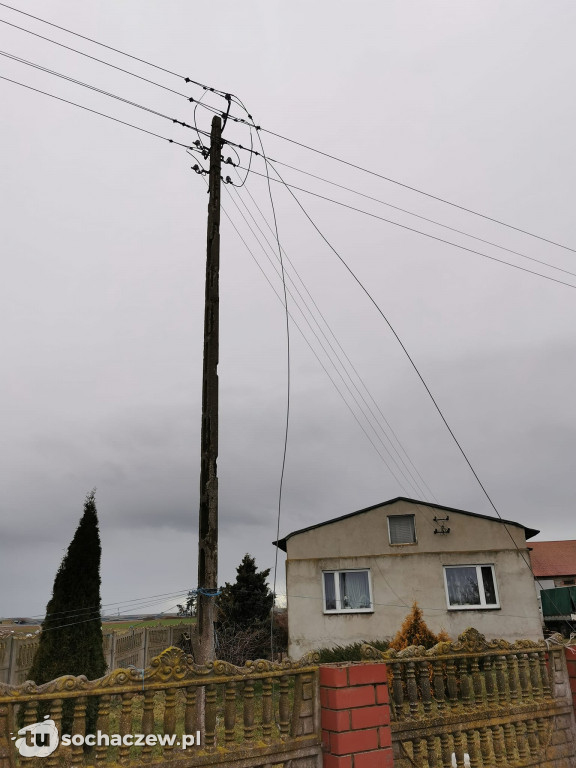 Skutki wichury pod Łowiczem 17.02