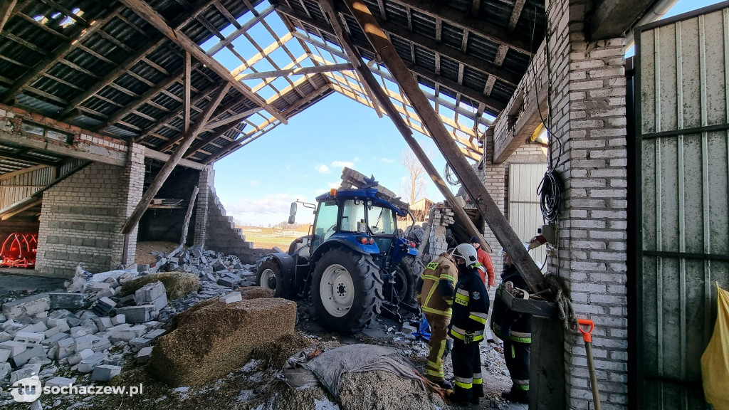 Skutki wichury pod Łowiczem 17.02