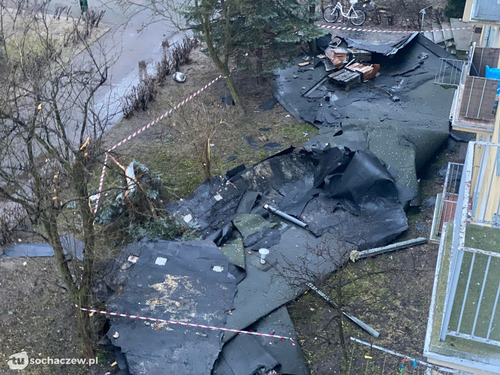 Skutki wichury pod Łowiczem 17.02
