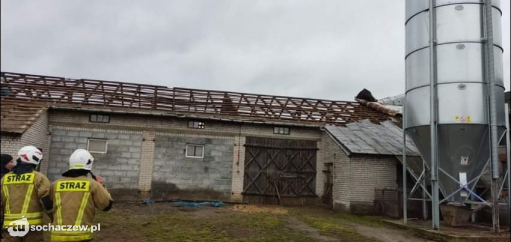 Skutki wichury pod Łowiczem 17.02