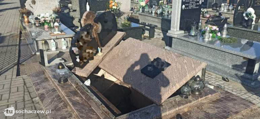 Wjechał na cmentarz w Płońsku