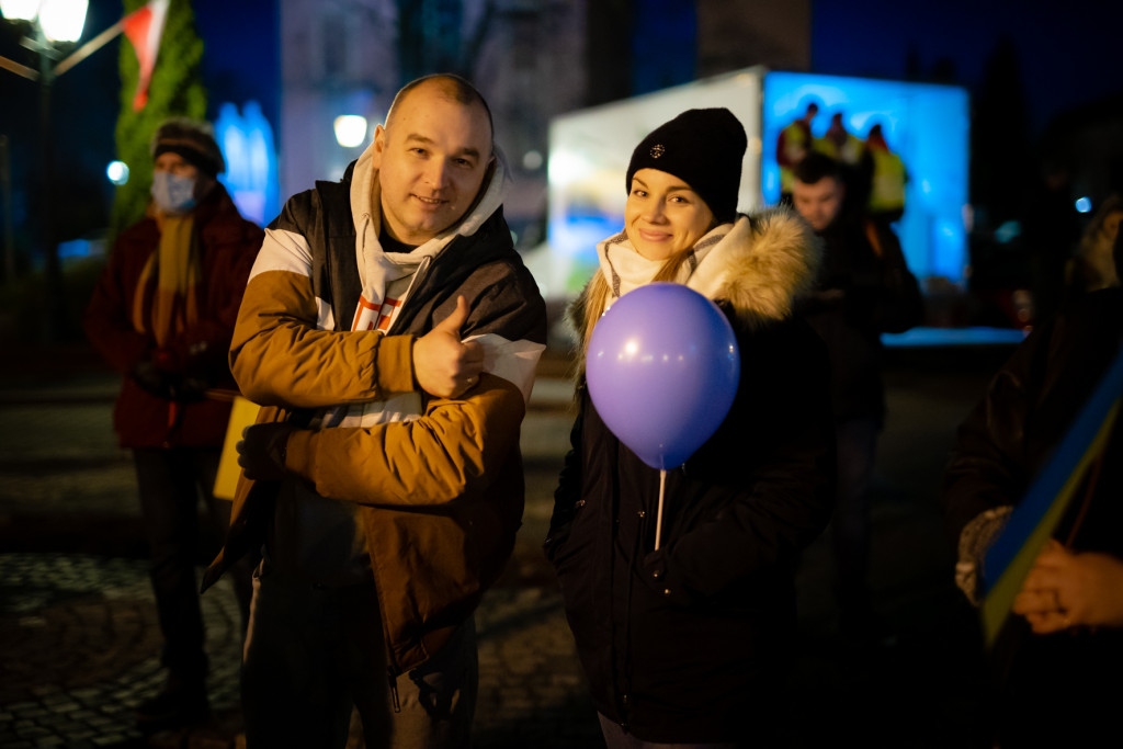 Wiec poparcia dla Ukrainy w Sochaczewie 28 lutego