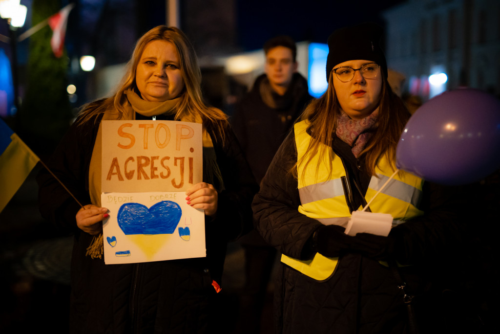 Wiec poparcia dla Ukrainy w Sochaczewie 28 lutego