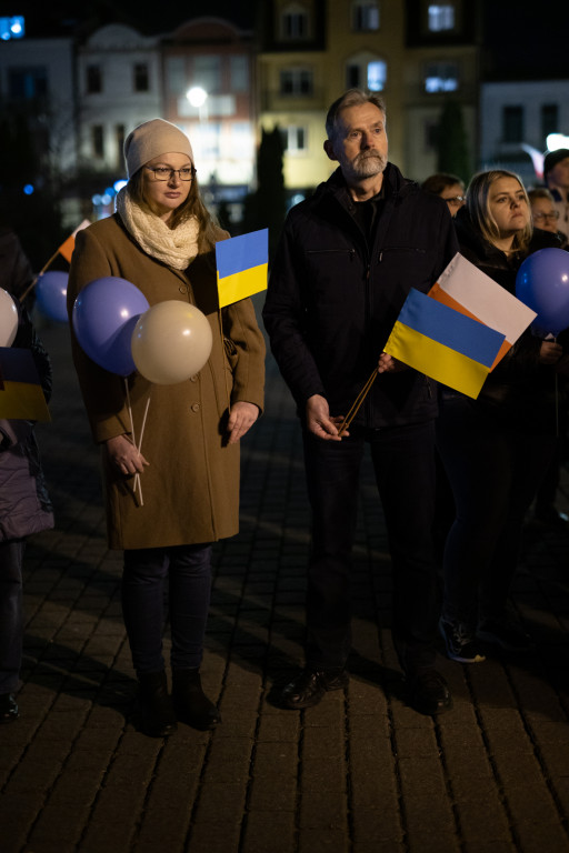 Wiec poparcia dla Ukrainy w Sochaczewie 28 lutego