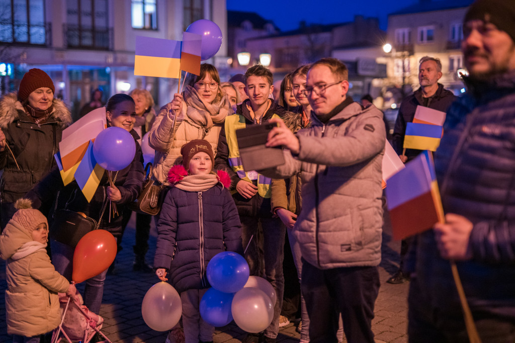 Wiec poparcia dla Ukrainy w Sochaczewie 28 lutego