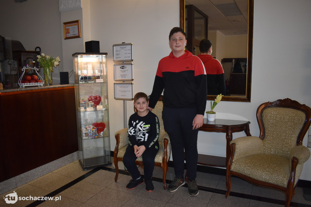 Ukrainki z dziećmi w hotelu Chopin