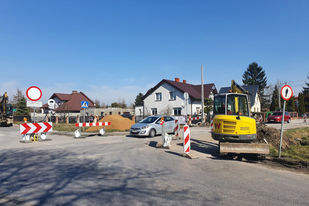 Budowa ronda w Żukowie