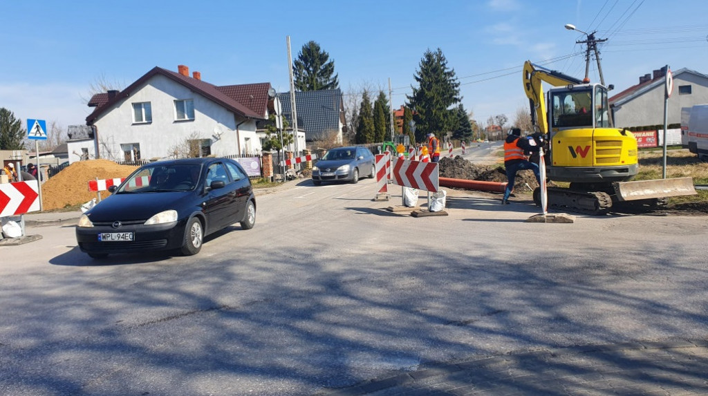 Budowa ronda w Żukowie