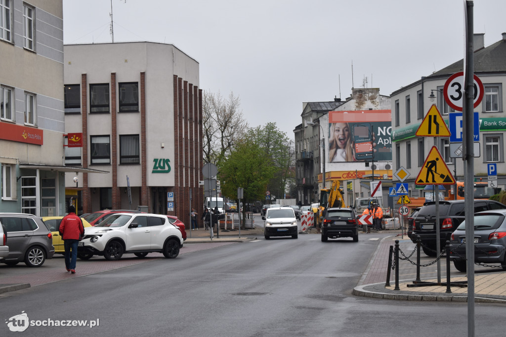 Prace drogowe na 1 Maja