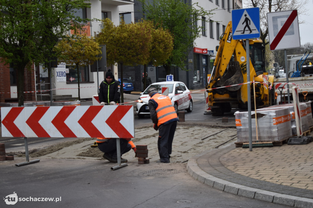 Prace drogowe na 1 Maja