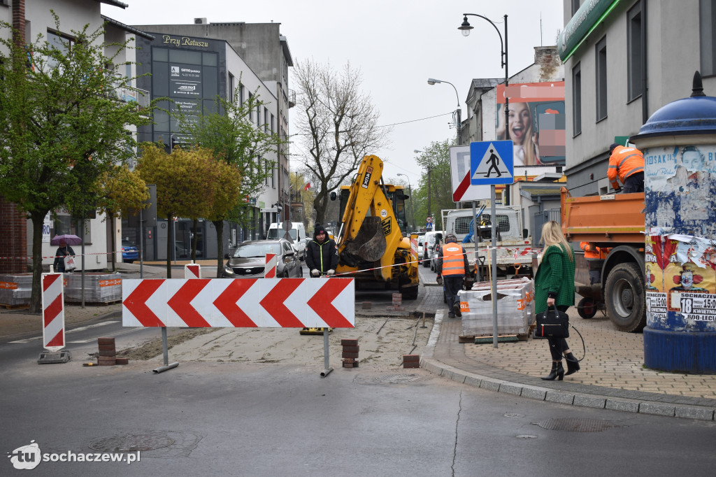 Prace drogowe na 1 Maja