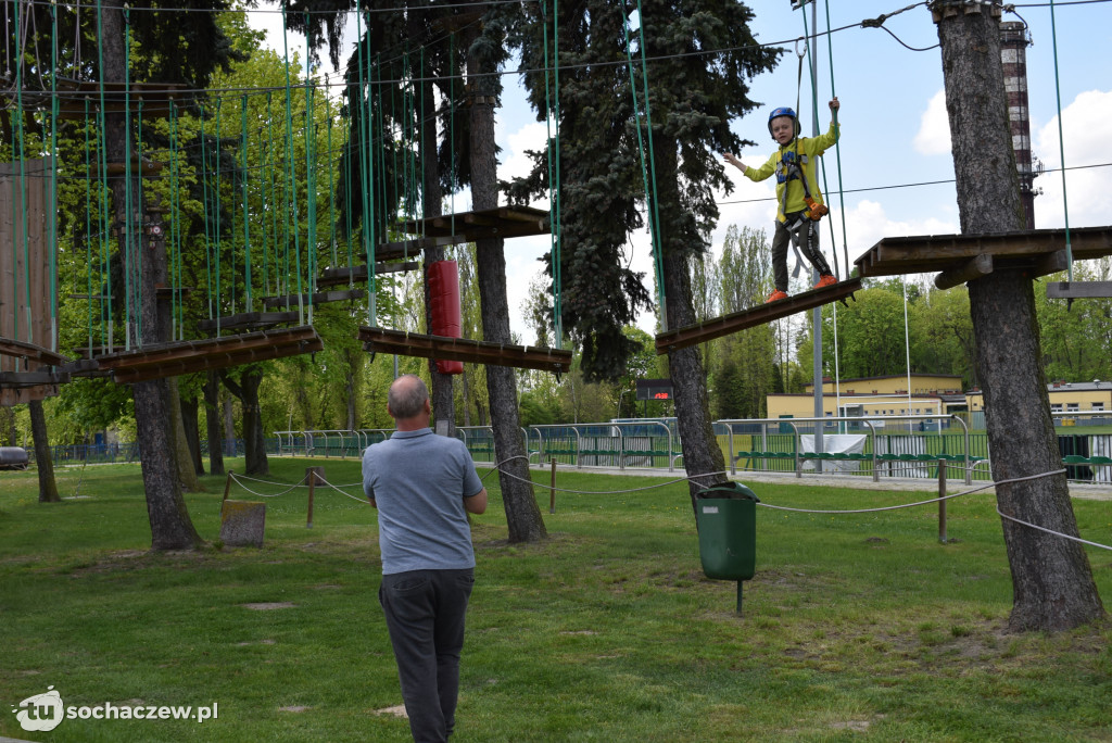 Park linowy w Chodakowie zaprasza