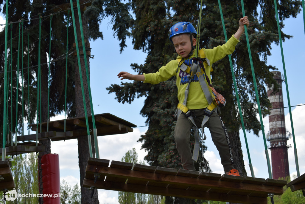 Park linowy w Chodakowie zaprasza