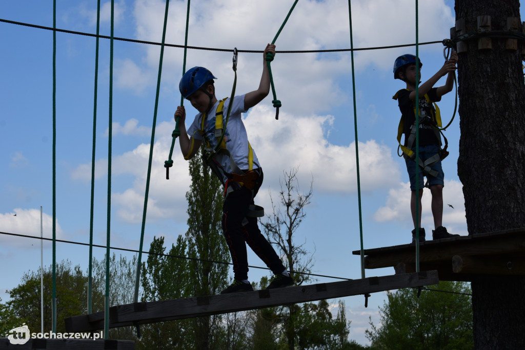Park linowy w Chodakowie zaprasza