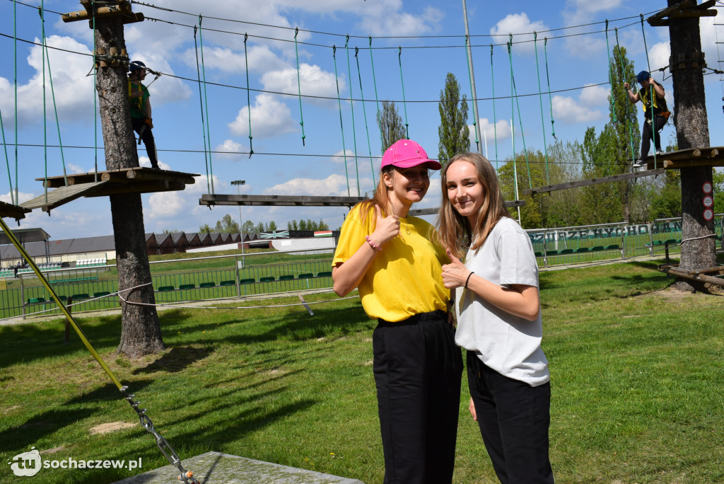 Park linowy w Chodakowie zaprasza