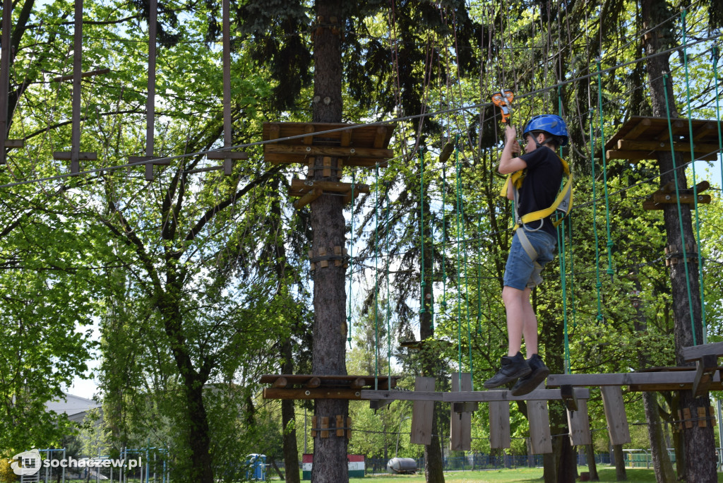 Park linowy w Chodakowie zaprasza