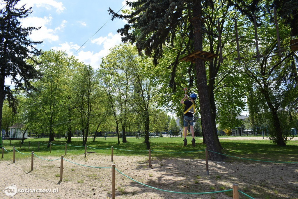 Park linowy w Chodakowie zaprasza
