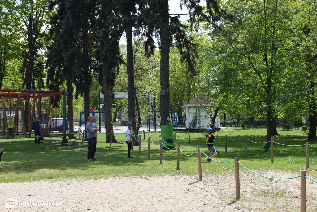 Park linowy w Chodakowie zaprasza