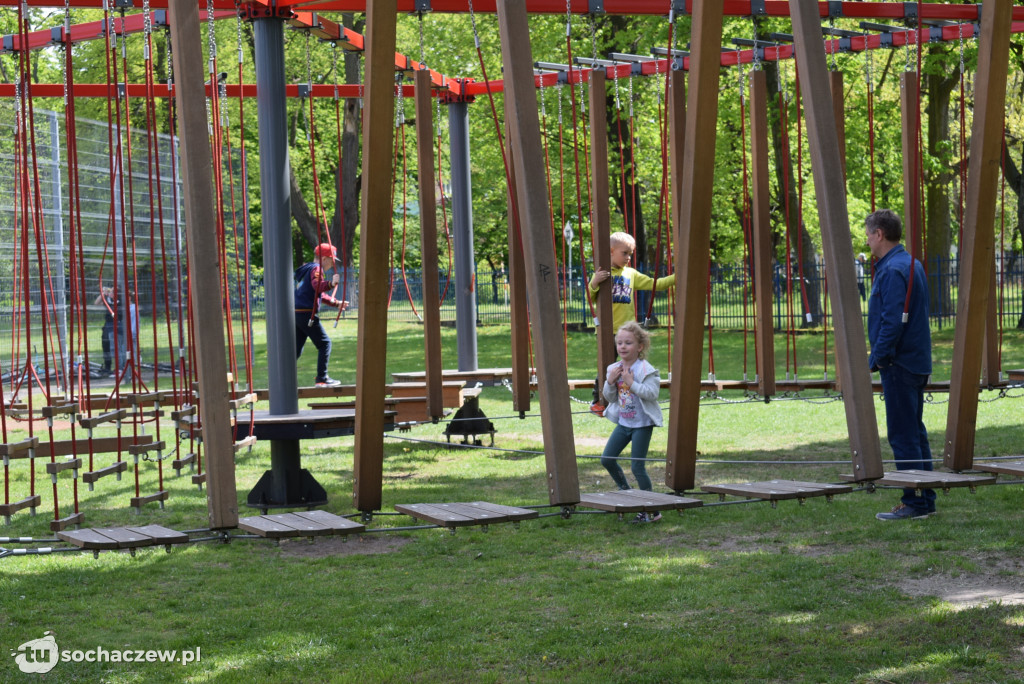 Park linowy w Chodakowie zaprasza