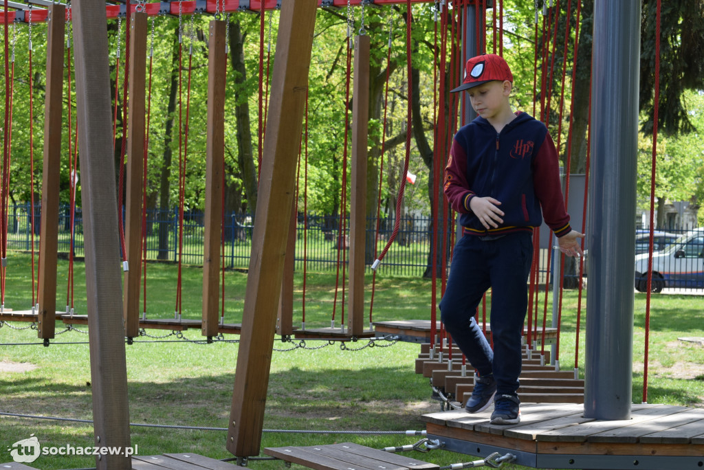 Park linowy w Chodakowie zaprasza