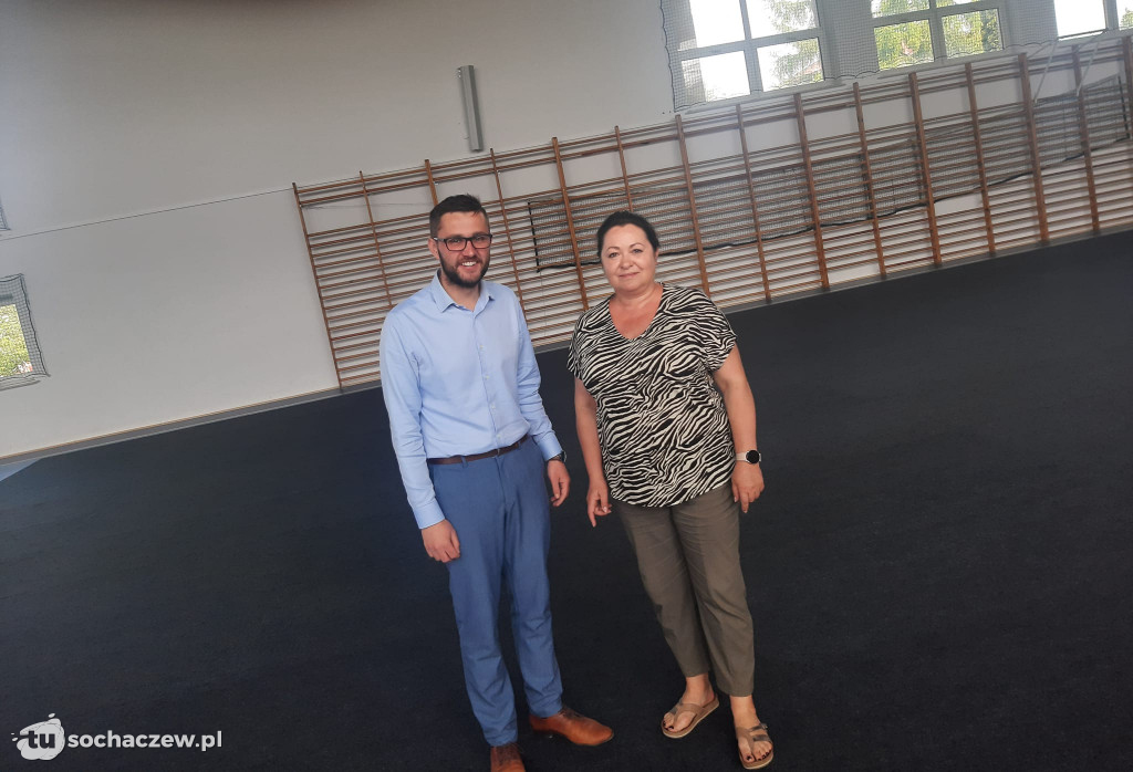 Sala gimnastyczna w Rybnie: podłoga chroniona
