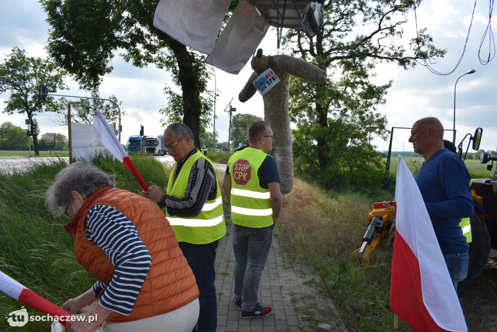 Protest przeciw budowie CPK na DK 92