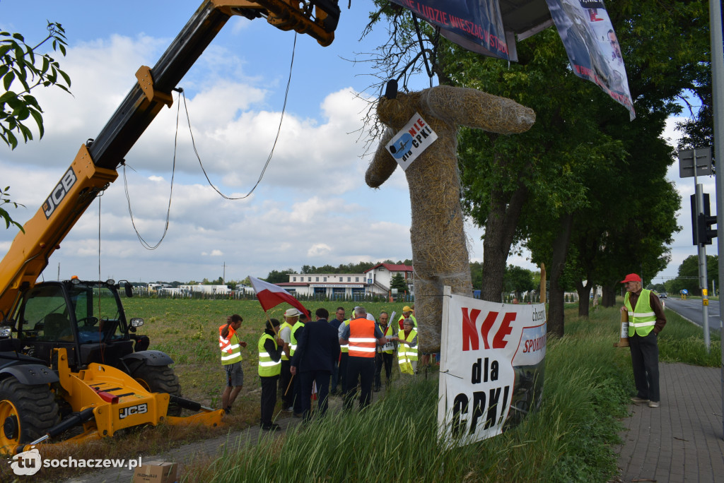 Protest przeciw budowie CPK na DK 92