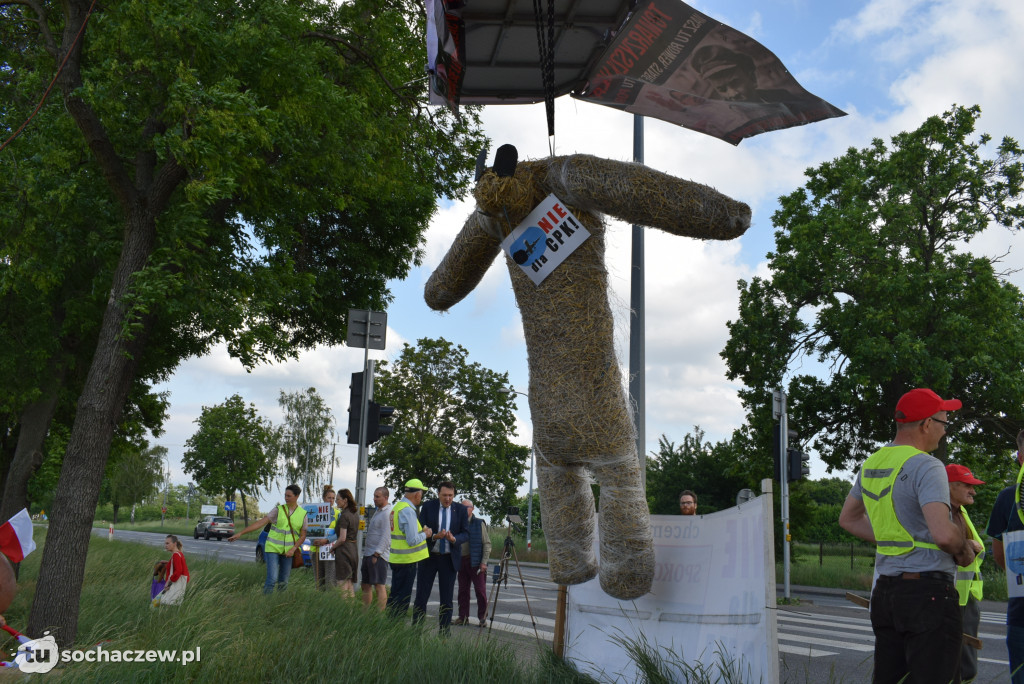 Protest przeciw budowie CPK na DK 92