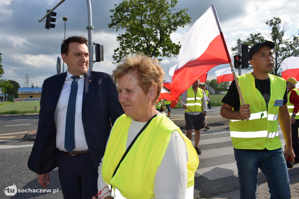 Protest przeciw budowie CPK na DK 92