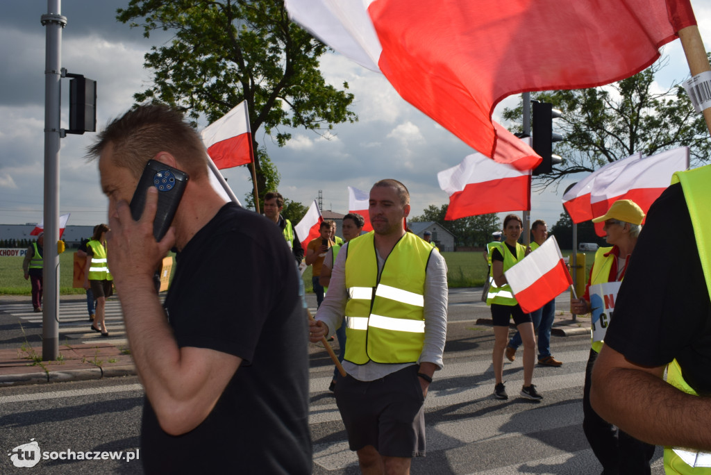 Protest przeciw budowie CPK na DK 92
