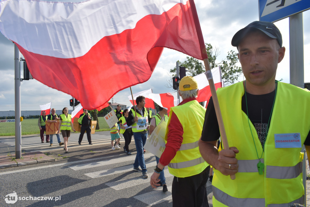 Protest przeciw budowie CPK na DK 92