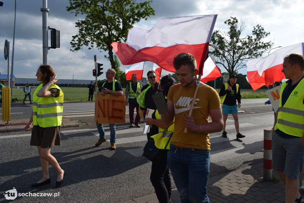 Protest przeciw budowie CPK na DK 92