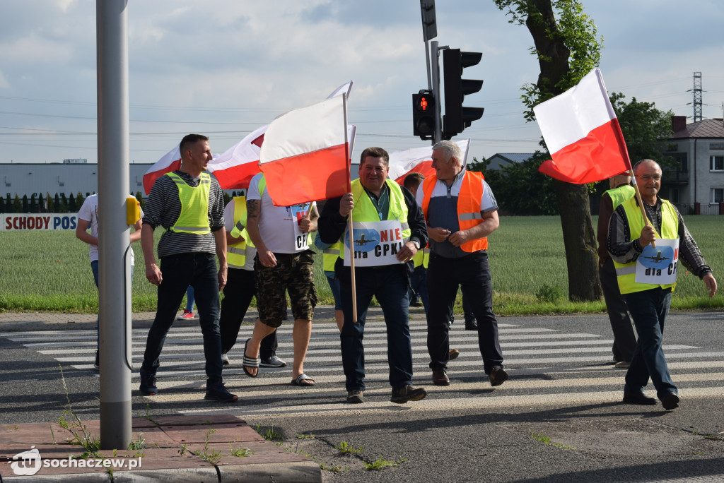Protest przeciw budowie CPK na DK 92