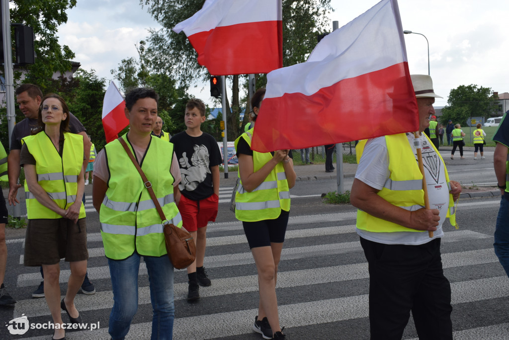 Protest przeciw budowie CPK na DK 92