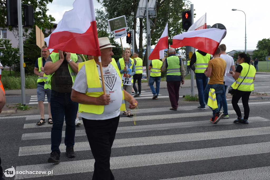Protest przeciw budowie CPK na DK 92
