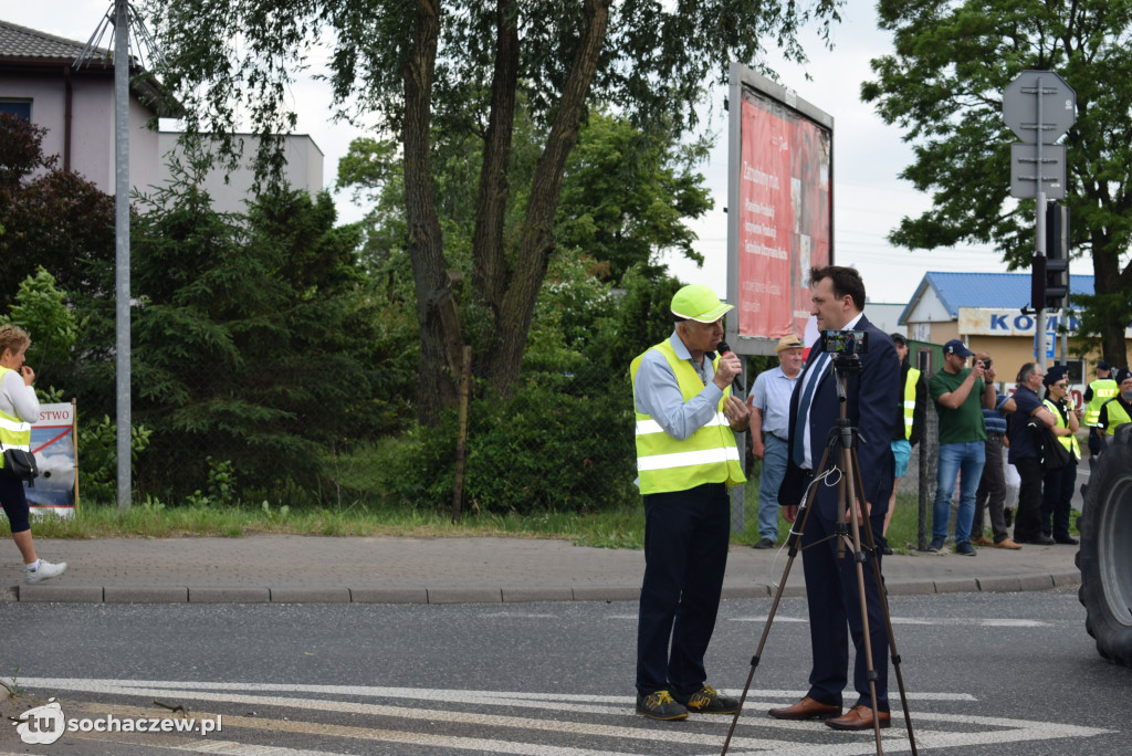 Protest przeciw budowie CPK na DK 92