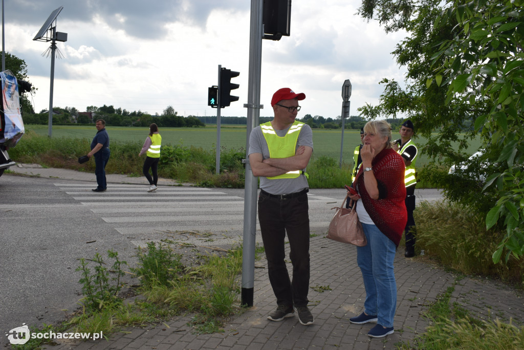 Protest przeciw budowie CPK na DK 92