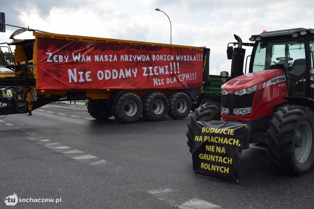 Protest przeciw budowie CPK na DK 92
