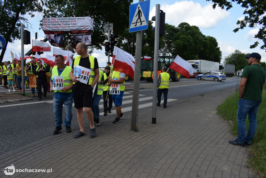 Protest przeciw budowie CPK na DK 92