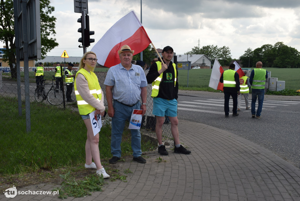Protest przeciw budowie CPK na DK 92