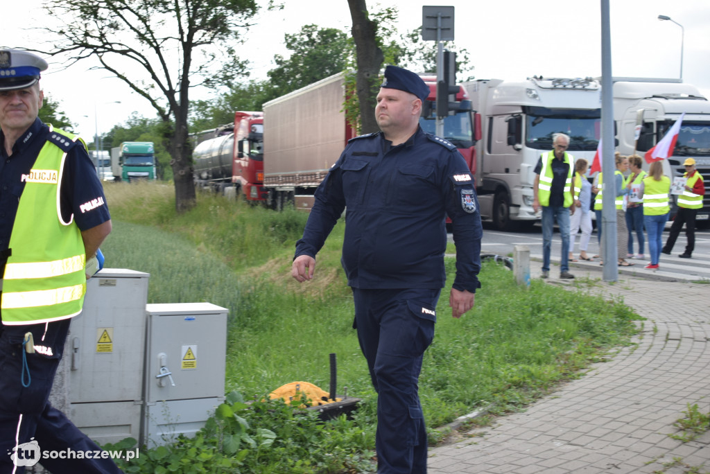 Protest przeciw budowie CPK na DK 92