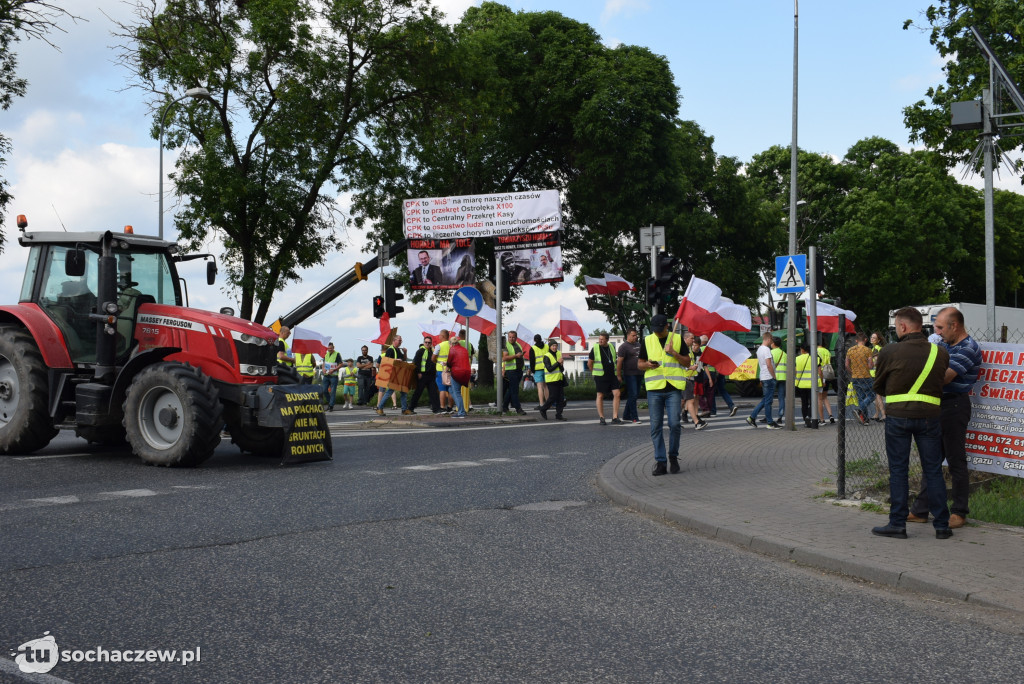 Protest przeciw budowie CPK na DK 92